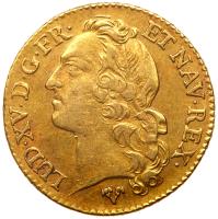 France. Louis XV (1715-1743). Gold Louis d'or au bandeau, 1745-G