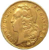 France. Louis XV (1715-1774). Gold Double Louis d'or au bandeau, 1747-L