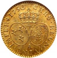 France. Louis d'or au bandeau, 1750-A (Paris) NGC MS61 - 2