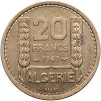 Algeria. Essai Piedfort 20 Francs, 1949 Brilliant Unc - 2