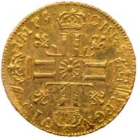 France. Louis XIV (1643-1715). Gold Louis d'or au soleil, 1713-G (Poitiers) - 2