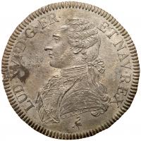 France. Obverse and Reverse Cliche for Pattern Ecu aux palmes, 1774-A