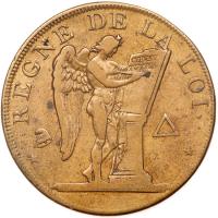 France. Essai (Module de) 2 Sol, 1793