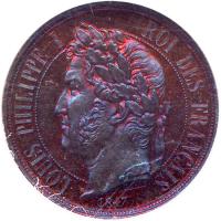 France. Essai 1 Centime, 1847 NGC MS67