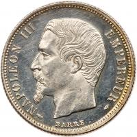 WITHDRAWN - France. Specimen 50 Centimes, 1854-A PCGS Specimen 62