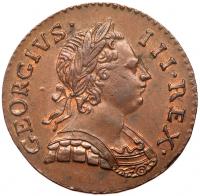 Great Britain. Â½ Penny, 1773 PCGS MS64 BR