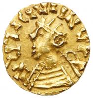 Merovingian Pseudo-Imperial circa 500-580 AD Gold Tremissis (1.25 g.) Superb EF