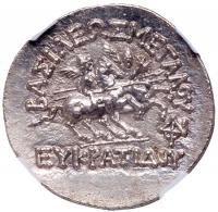 Baktrian Kingdom. Eukratides I. Silver Tetradrachm (16.97 g), ca. 171-145 BC - 2