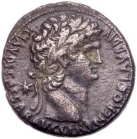 Nero with Divus Claudius. Syria. Decapolis. Antioch(?). AD 54-56. Silver Tetradrachm (26mm, 13.87g) - 2