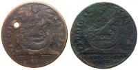 2-piece lot of 1787 Fugio Cents