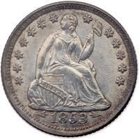 1853-O Liberty Seated H10C. No Arrows MS60