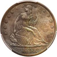 1858 Liberty Seated 50C