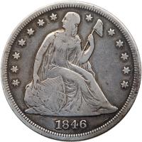 1846 Liberty Seated $1