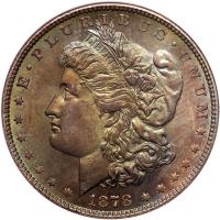 1878 Morgan $1. 7 Tail Feathers, Rev of 1878 NGC MS62