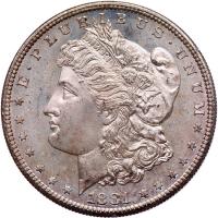 1881-S Morgan $1 PCGS MS65