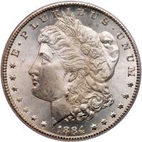 1884-CC Morgan $1 PCGS MS65