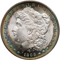 1886 Morgan $1 ANACS MS65