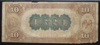 $10 National Bank Note. Farmers and Mechanics NB of Hartford, CT. Ch. 1321. Fr. 482. PMG Fine 12 - 2