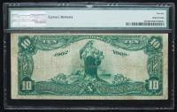 $10 National Bank Note. Massasoit-Pocasset NB, Fall River, MA. Ch. 6821. Fr. 616. PMG Very Fine 20. - 2