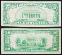 Pair of Type One Notes. First NB of Suffield, CT. Ch. 497. - 2