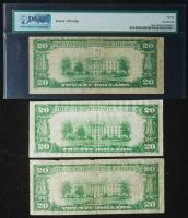 Trio of Massachusetts $20 National Bank Notes. - 2