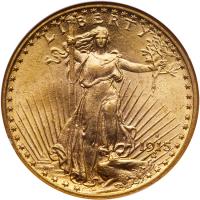 1915-S $20 St. Gaudens NGC MS62