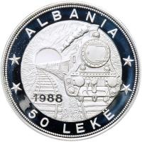 Albania. 50 Leke, 1988 Choice Brilliant Proof