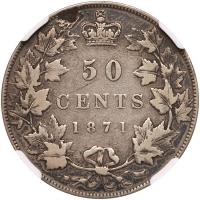 Canada. 50 Cents, 1871 NGC VF - 2