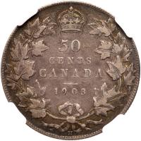 Canada. 50 Cents, 1903-H NGC VF - 2