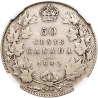 Canada. 50 Cents, 1932 NGC F12 - 2