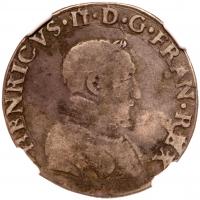 France. Teston, 1559-B (Rouen) NGC F12