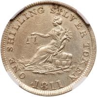 Great Britain. Yorkshire. Shilling Token, 1811 NGC Unc