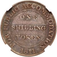 Great Britain. Dorsetshire. Shilling Token, 1811 NGC AU55 - 2