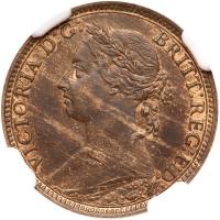 Great Britain. Farthing, 1892 NGC MS63 BR