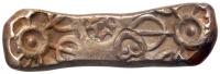 India & States. Gandhara. Silver Narrow Medium Type Silver Satamana Bar VF