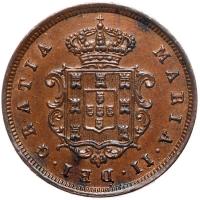 Mozambique. 2 Reis, 1853 PCGS MS63 BR