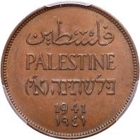 Palestine. 2 Mils, 1941 PCGS MS63 BR