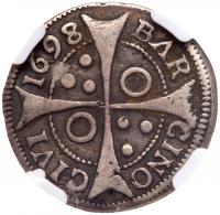 Spain-Barcelona. Real, 1698 NGC VF20 - 2