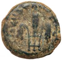 Ancient Judea. Procurator Pontius Pilate, 26-36 CE. AE Prutah (2.15g), 17/18-36 CE, Year 16 (29/30 CE) - 2