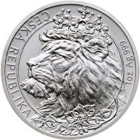 Niue. A Pair of 2021 Czech Republic Lion 1 Oz and 2 Oz Silver Coins - 2