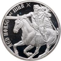 (ND) Four Horsemen of Apocalypse Red Horse 1 Oz Silver Medal ANACS PF67 DC - 2