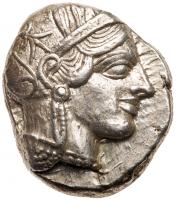 Attica, Athens. Silver Tetradrachm (17.17 g), ca. 454-404 BC Choice VF