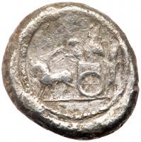 Phoenicia, Sidon. Baalshallim II. Silver Dishekel (26.52 g), ca. 401-366 BC Fine - 2