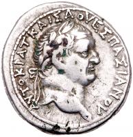 Syria. Seleucis and Pieria. Antioch. Vespasian, with Titus as Caesar, AD 69-79. AR Tetradrachm (26mm, 15.45g)