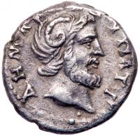 Cyrenaica, Cyrene. Trajan, AD 98-117. Silver Hemidrachm (14mm, 1.59g) Choice VF