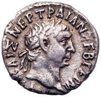 Cyrenaica, Cyrene. Trajan, AD 98-117. Silver Hemidrachm (14mm, 1.59g) Choice VF - 2