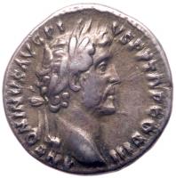 Antoninus Pius,with Marcus Aurelius as Caesar, AD 138-161. Silver Denarius (17mm 3.75g) - 2