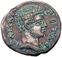 Syria. Seleucis and Pieria. Laodicea ad Mare. Geta. As Caesar, AD 198-209. AR Tetradrachm (27.5mm, 14.29g)