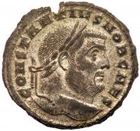 Constantius I, AD 305-306. Billon Follis (24 mm 8.1 g) EF