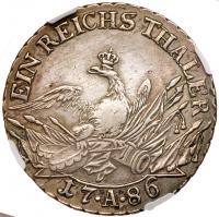 German States: Prussia.Taler, 1786-A NGC EF45 - 2